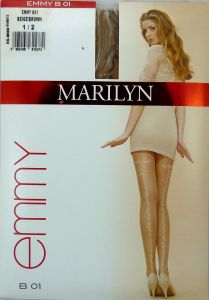 Marilyn Emmy B01 R3/4 rajstopy szew Beige/brown